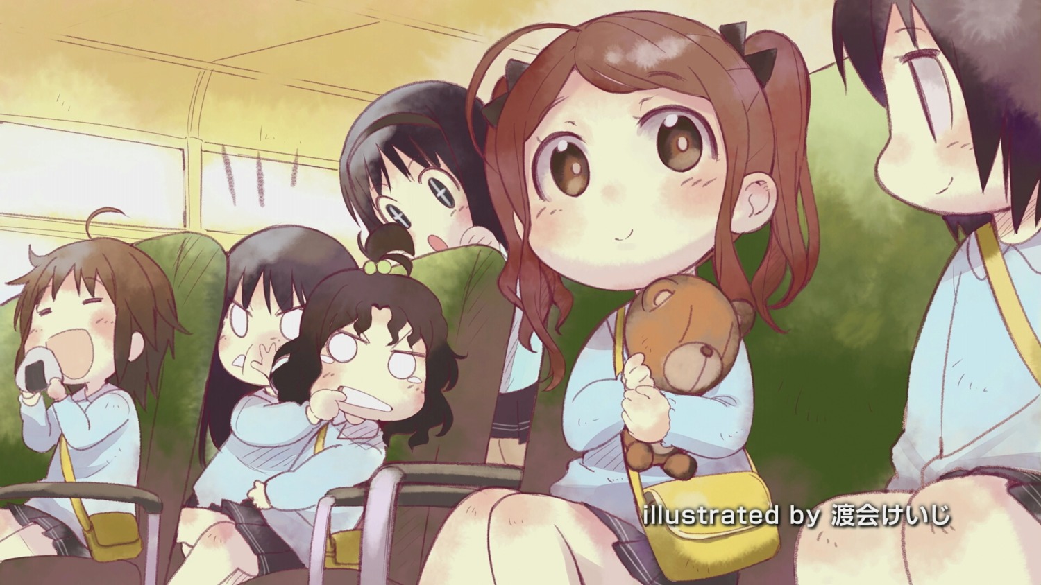 amagami, ayatsuji_tsukasa, cap, chibi, endcard, morishima_haruka, nakata_sae, nanasaki_ai