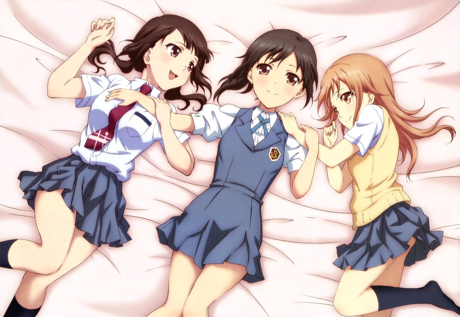 kawaguchi_chisato, miyamoto_konatsu, okita_sawa, sakai_wakana, seifuku, tari_tari