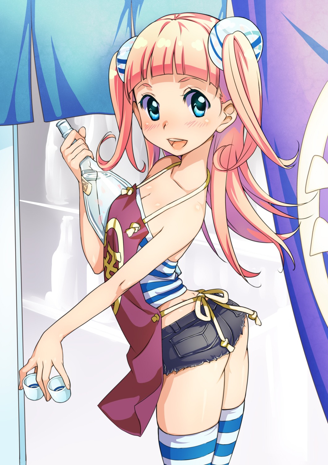 cleavage, kawagoe_pochi, thighhighs