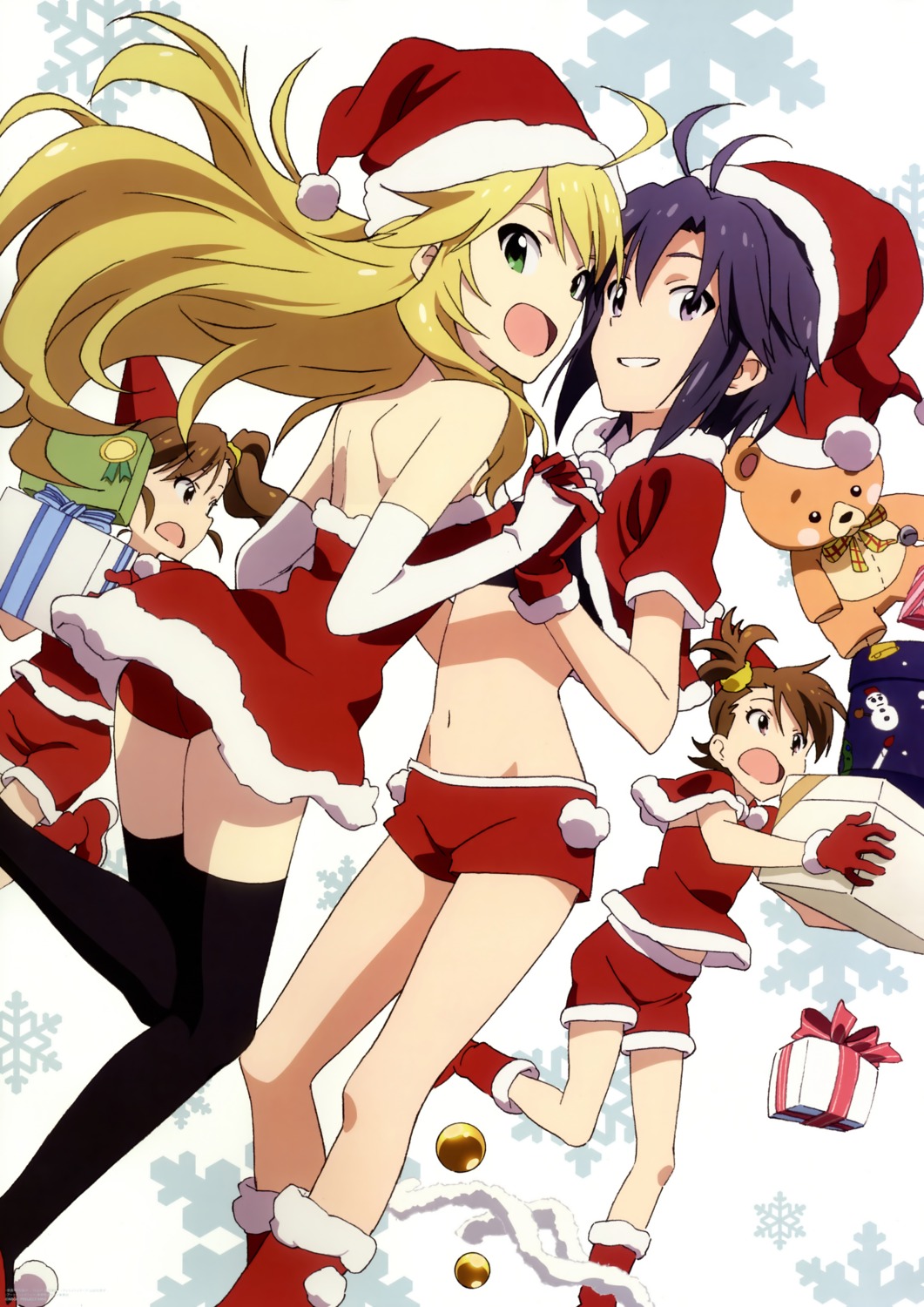 christmas, futami_ami, futami_mami, hoshii_miki, kikuchi_makoto, pantsu, tanaka_yuusuke, the_idolm@ster