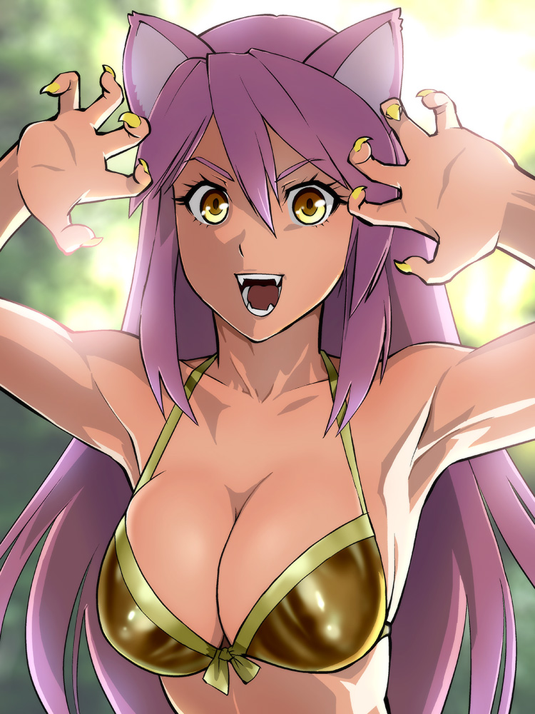 animal_ears, bikini, cleavage, nekomimi, swimsuits, ueyama_michirou