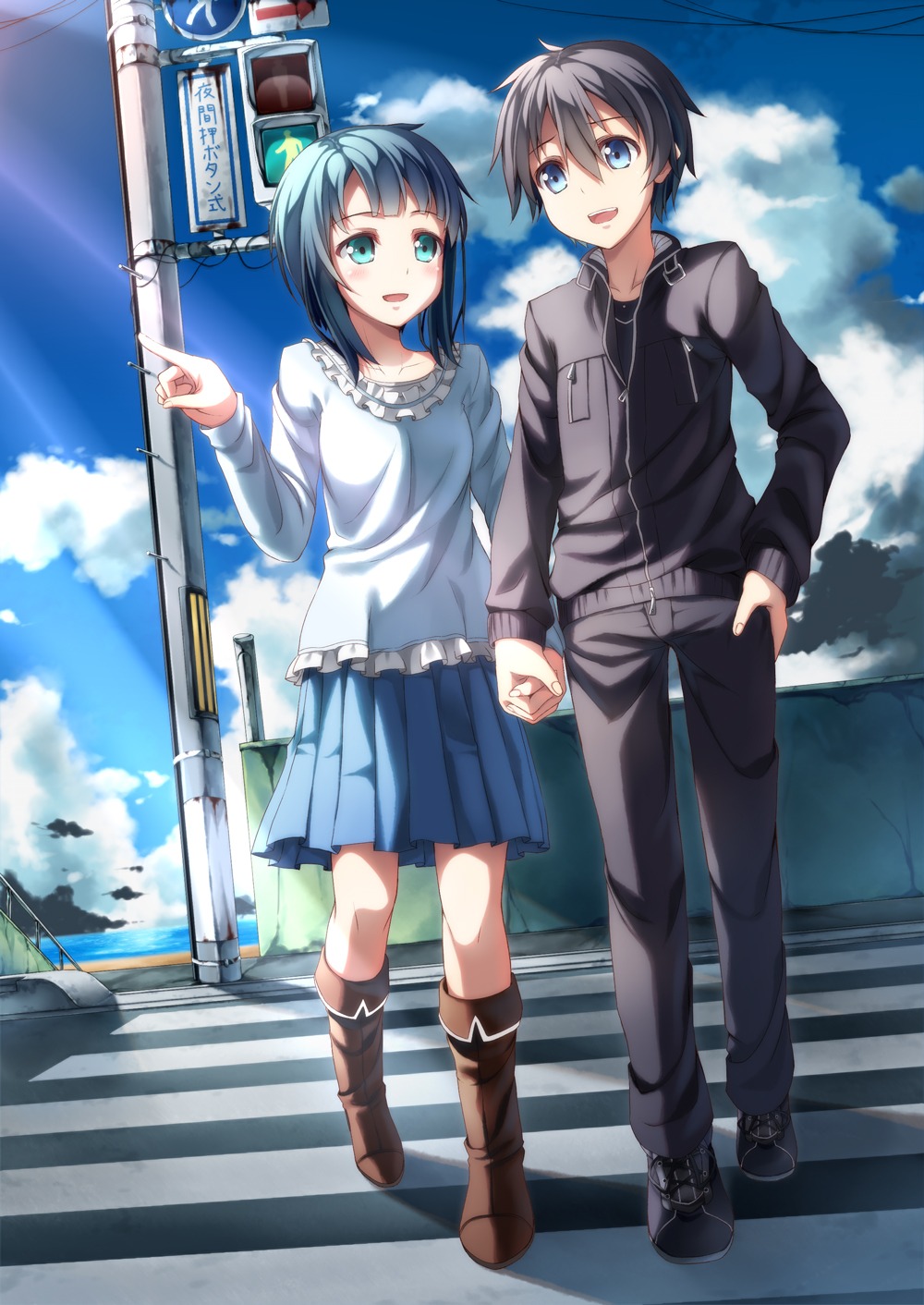 kirito, sachi_(sword_art_online), sword_art_online, yuuri_(asterisk)