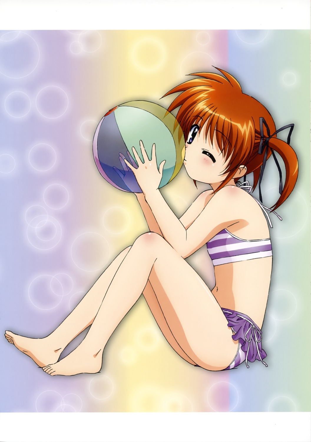 bikini, feet, mahou_shoujo_lyrical_nanoha, okuda_yasuhiro, swimsuits, takamachi_nanoha