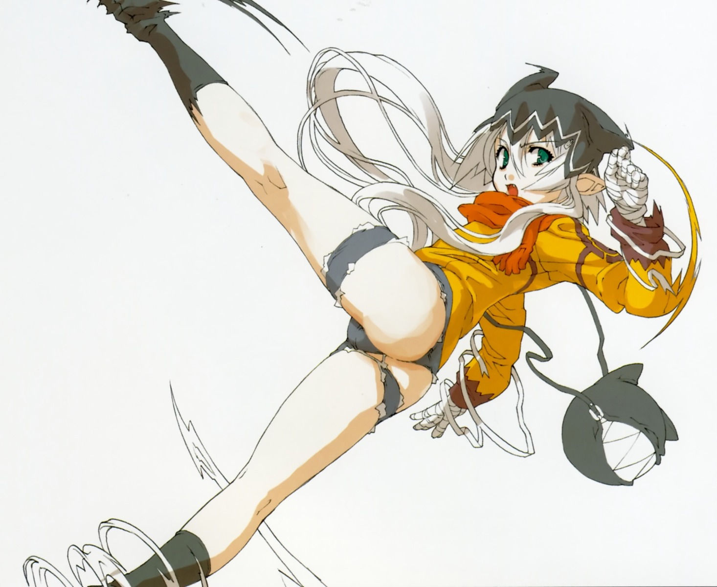 ass, elf, jingai_makyou, kaze_no_ushiro_wo_ayumumono_(kazeko), niθ, pointy_ears, thong