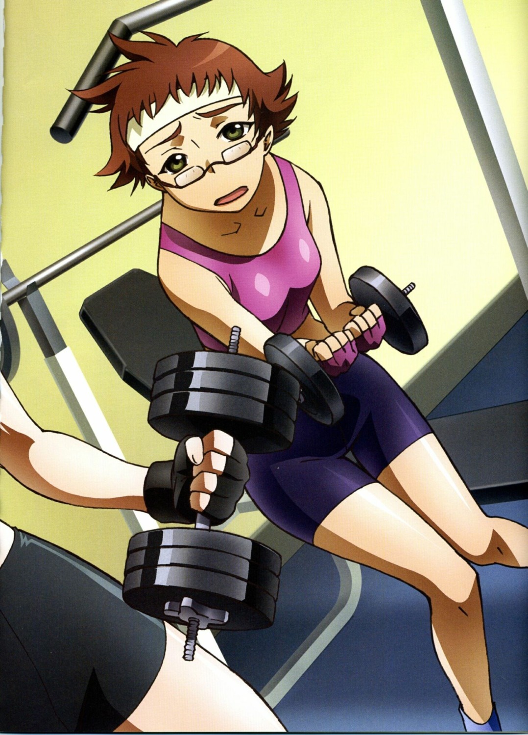 bike_shorts, hisayuki_hirokazu, kikukawa_yukino, mai_hime, mai_otome, megane, yukino_chrysant