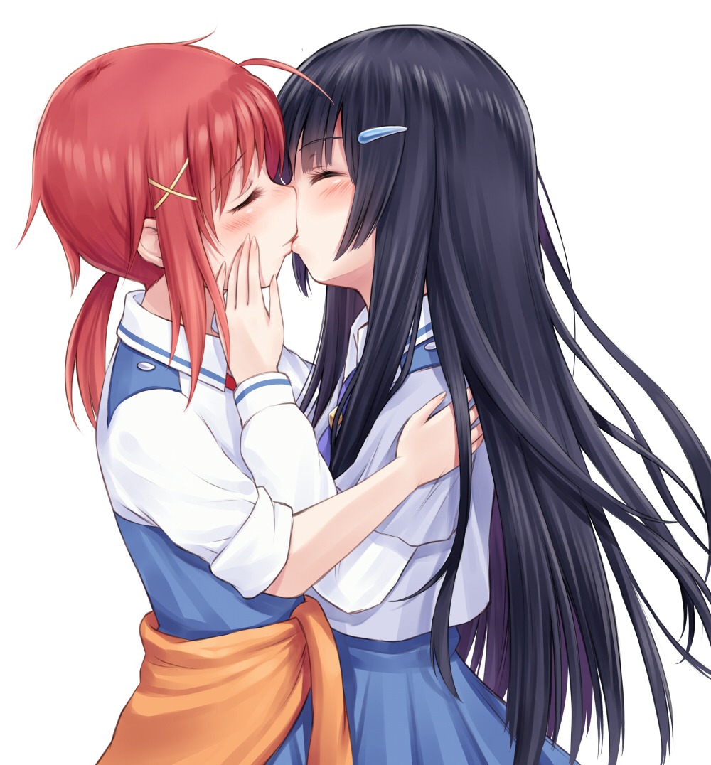 aoki_reika, hino_akane, precure, seifuku, smile_precure!, suzushiro_yukari, yuri