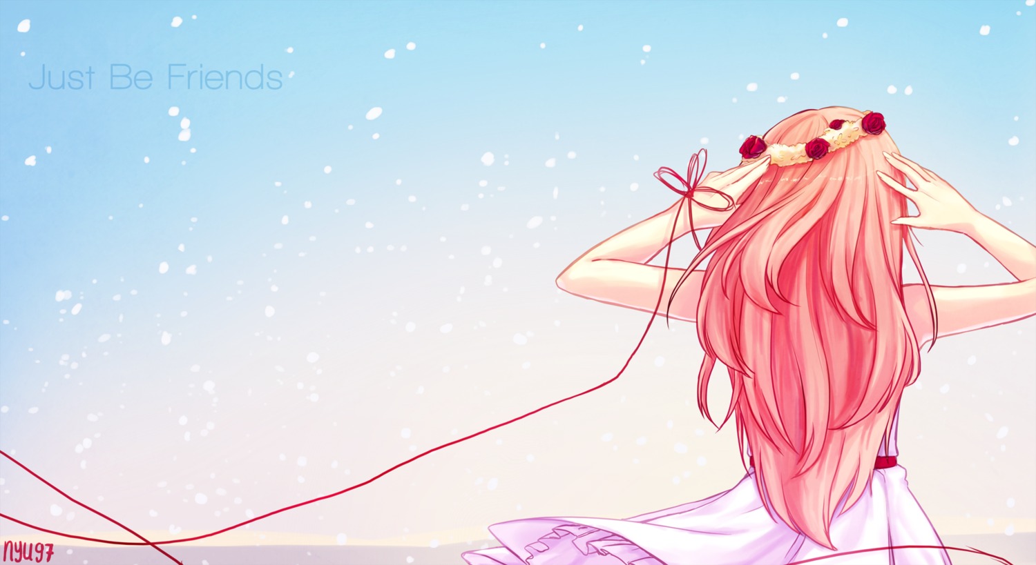 dress, just_be_friends_(vocaloid), kurone_kuroneko, megurine_luka, vocaloid
