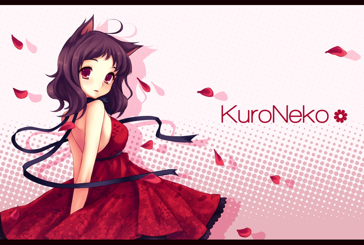 animal_ears, dress, kurone_kuroneko, nekomimi