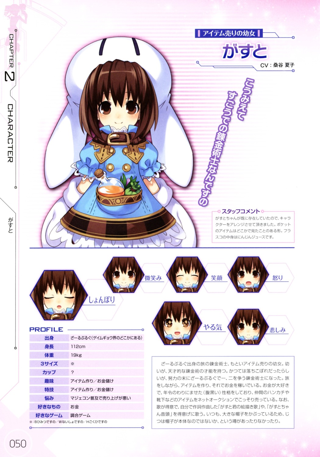 choujigen_game_neptune, choujigen_game_neptune_mk2, expression, gust_(choujigen_game_neptune), profile_page, tsunako