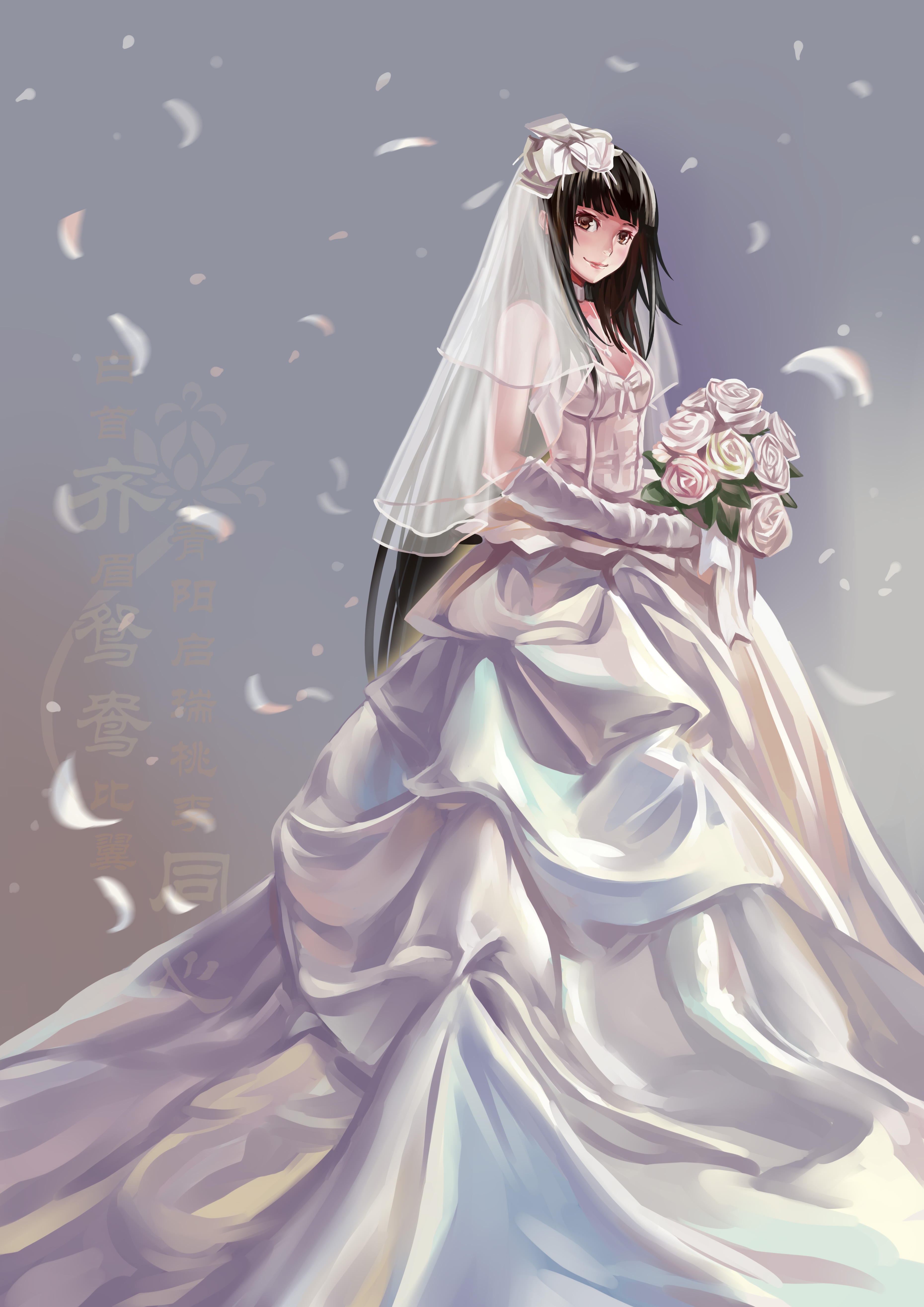 cleavage, dress, wedding_dress, xiamianliele