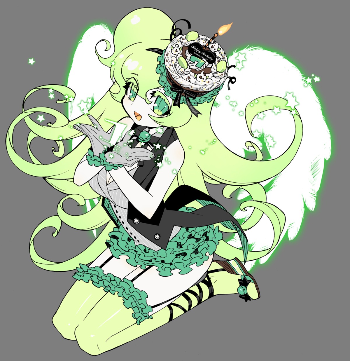 akatsuki_gomoku, macne_nana, stockings, thighhighs, transparent_png, utau