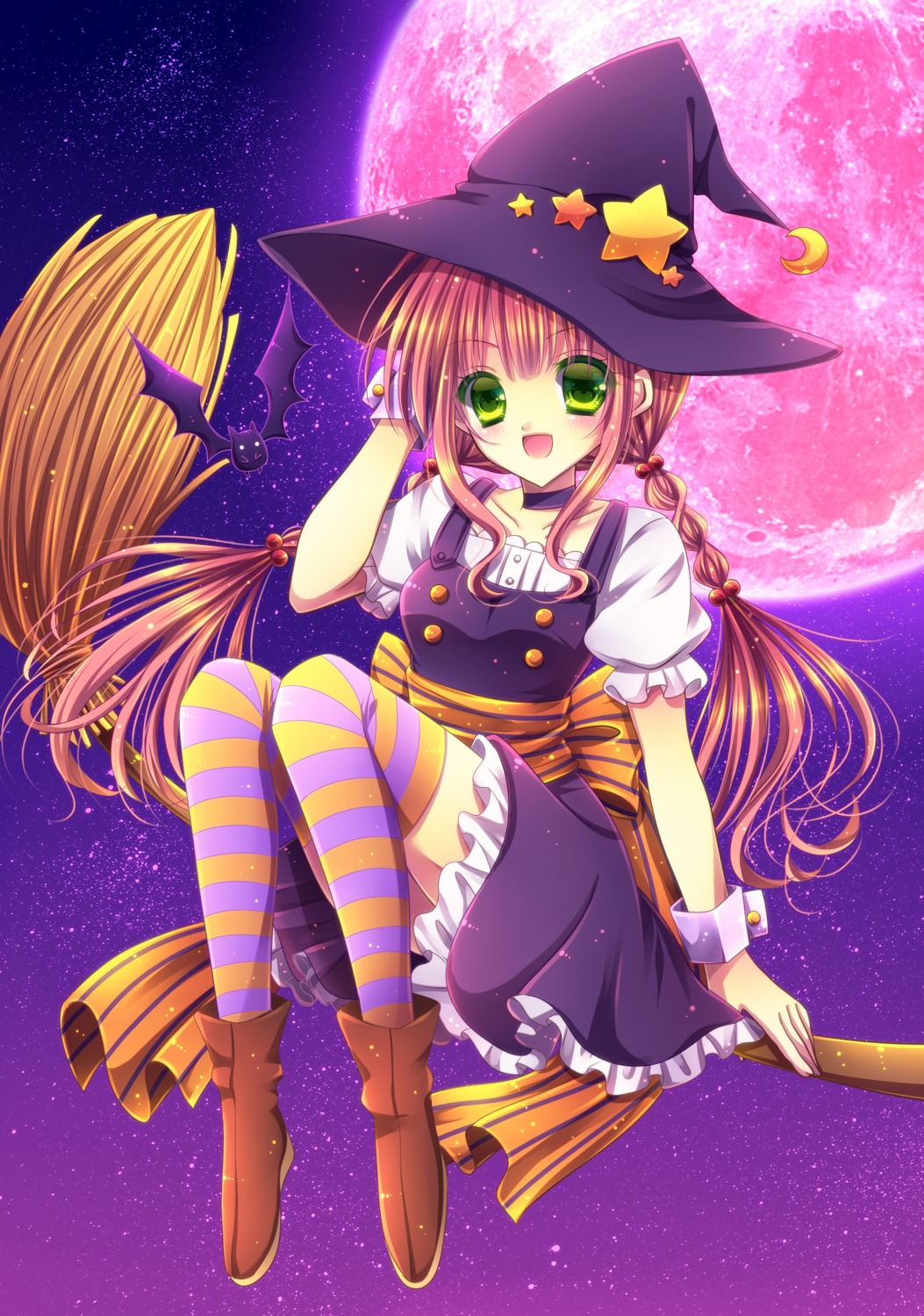 momomiya_mion, thighhighs, witch
