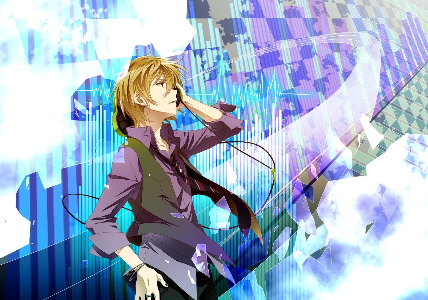 fuwa_mahiro, hakumai, headphones, male, zetsuen_no_tempest