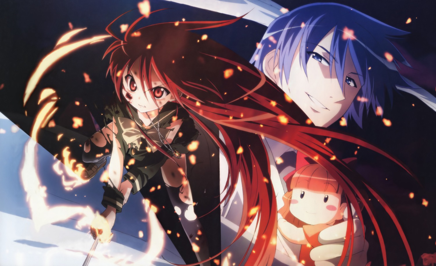 friagne, marianne, seifuku, shakugan_no_shana, shana, thighhighs, torn_clothes