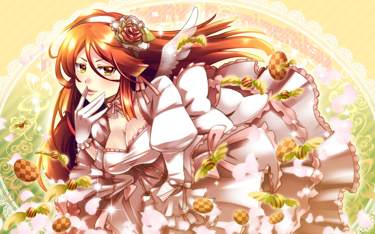 caffein, cleavage, dress, namine_ritsu, trap, utau, wallpaper