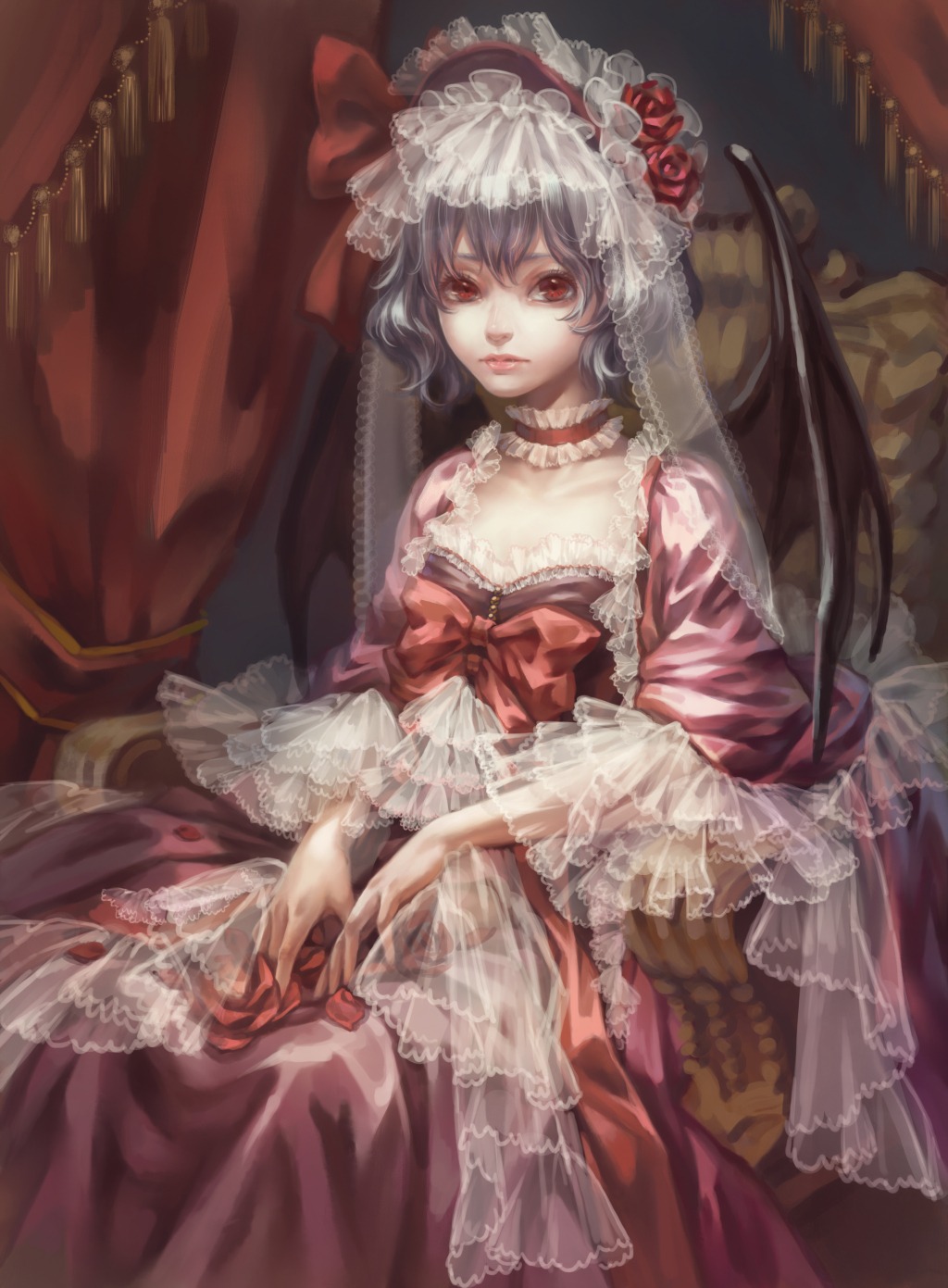dress, remilia_scarlet, touhou, windyakuma, wings