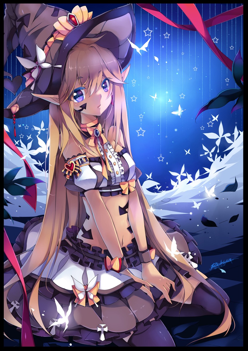 elf, pointy_ears, red_silk_bird, thighhighs, witch