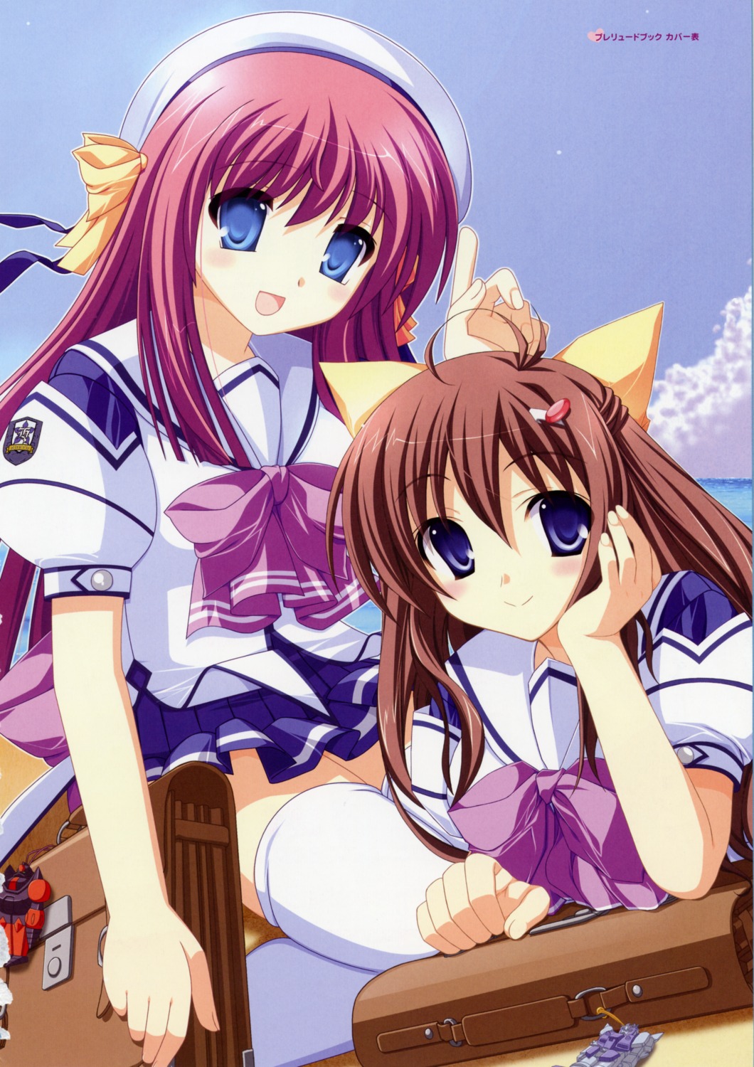 himenomiya_miharu, inuzumi_masaki, loversoul, seifuku, step_x_steady, thighhighs, tooyama_izumi
