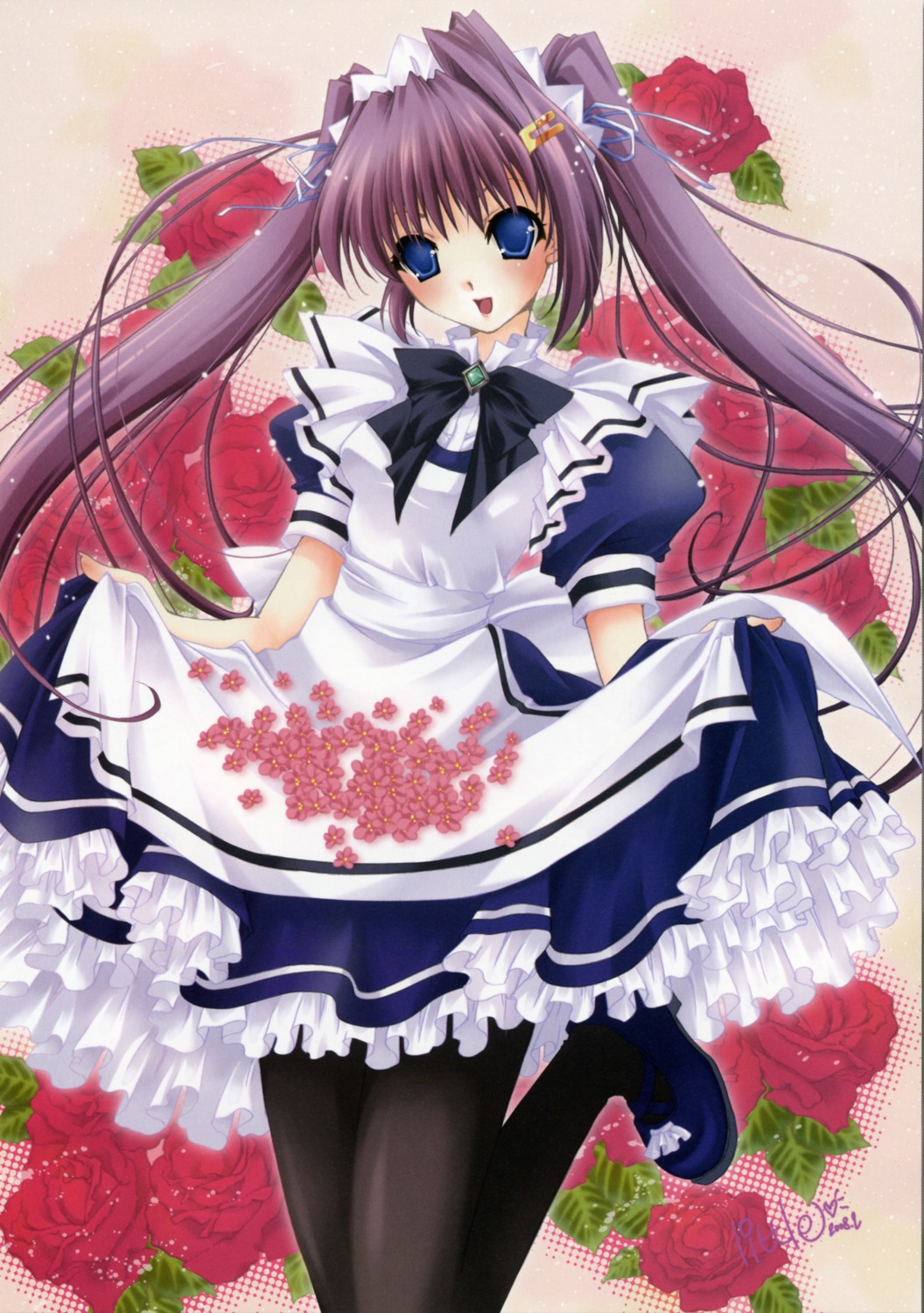 clear, little, maid, okamoto_nonoka, pantyhose, skirt_lift