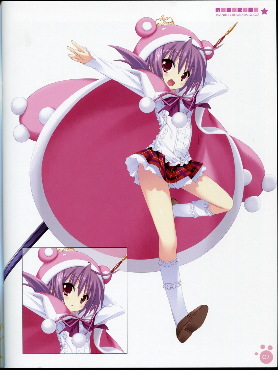 binding_discoloration, kannagi_rei, macaron, twinkle_crusaders, twinkle_crusaders_gogo!