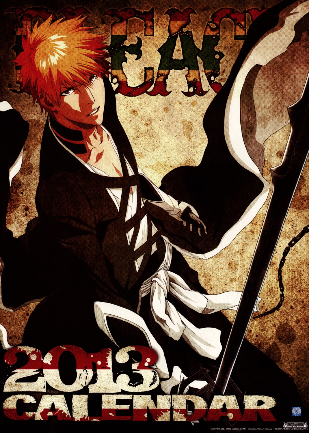 bleach, calendar, kurosaki_ichigo, male