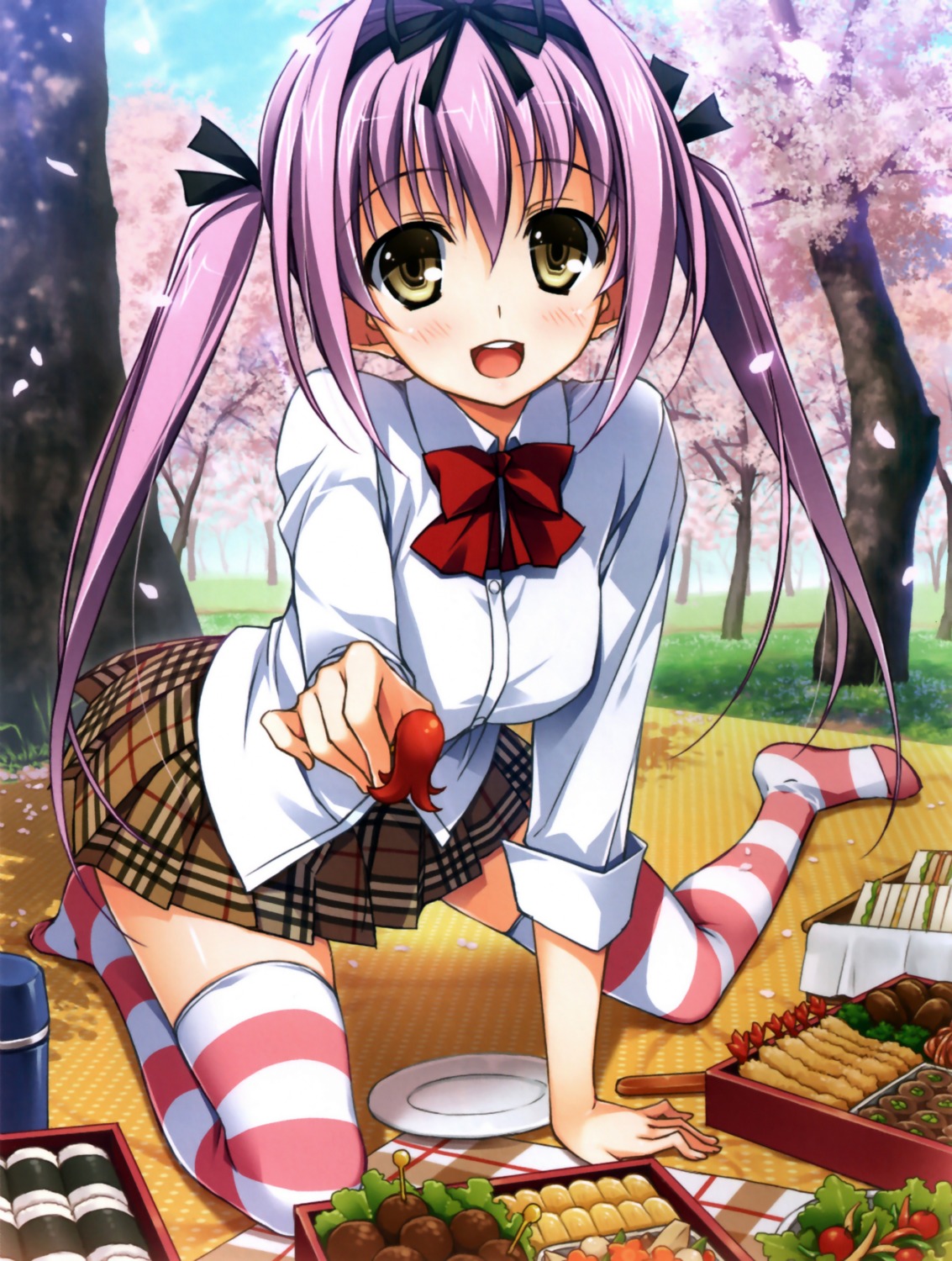 itou_maki, jpeg_artifacts, kimi_to_issho_ni, scanning_artifacts, seifuku, thighhighs, yuuki_hagure