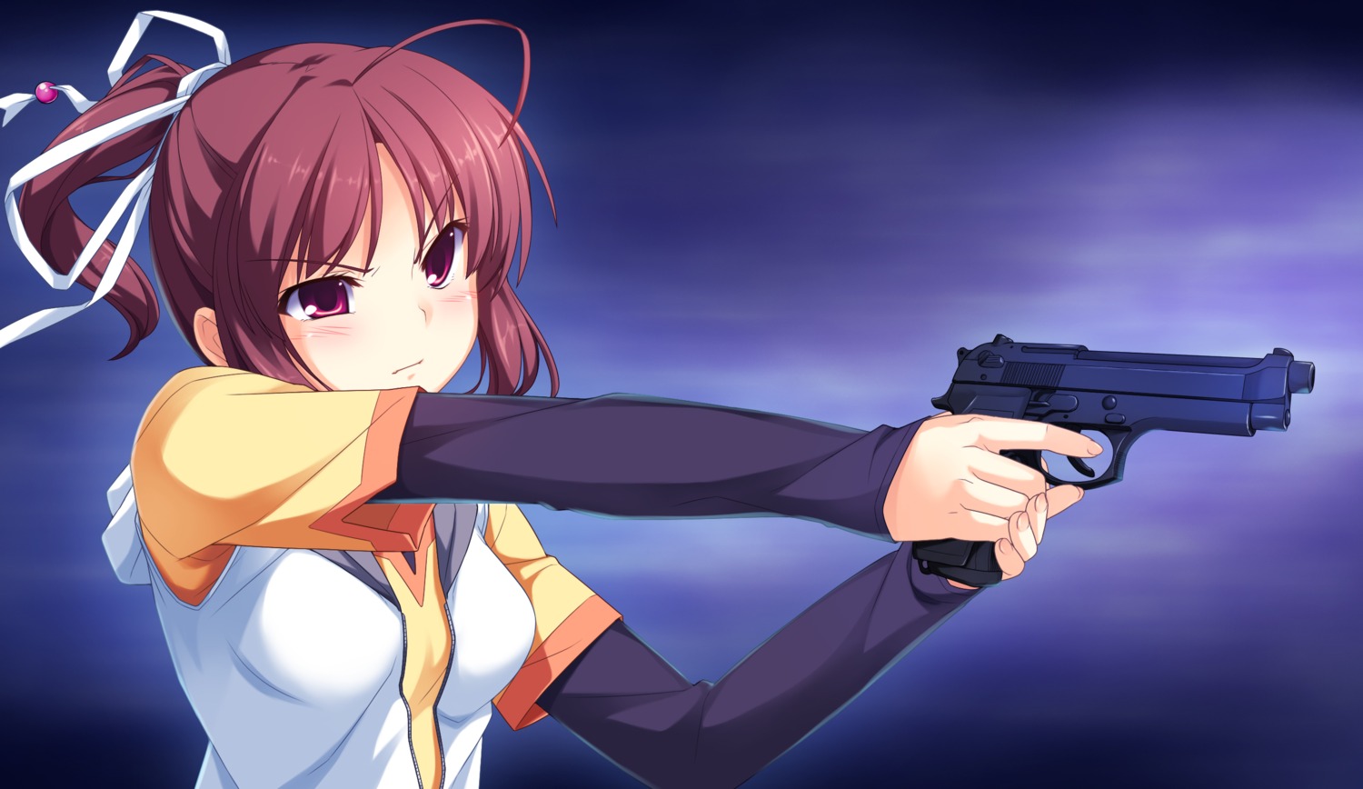 boost5, game_cg, gun, racer_(magnet), sinclient, yanase_mai