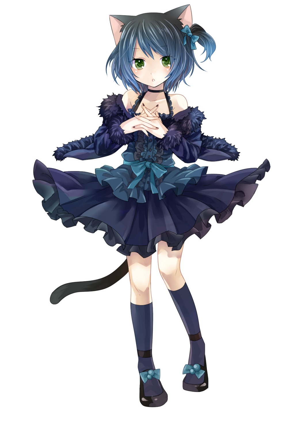 animal_ears, dress, lolita_fashion, nekomimi, ryone_yami, tail, toudou_charo, trap, utau