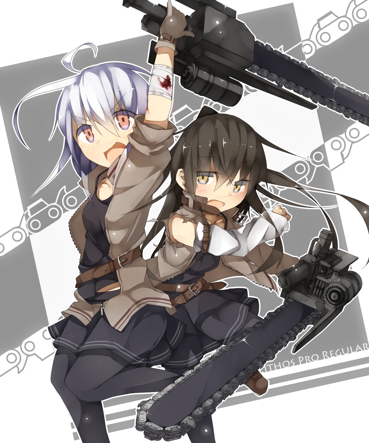 bandages, blood, chainsaw, pantyhose, yadokari