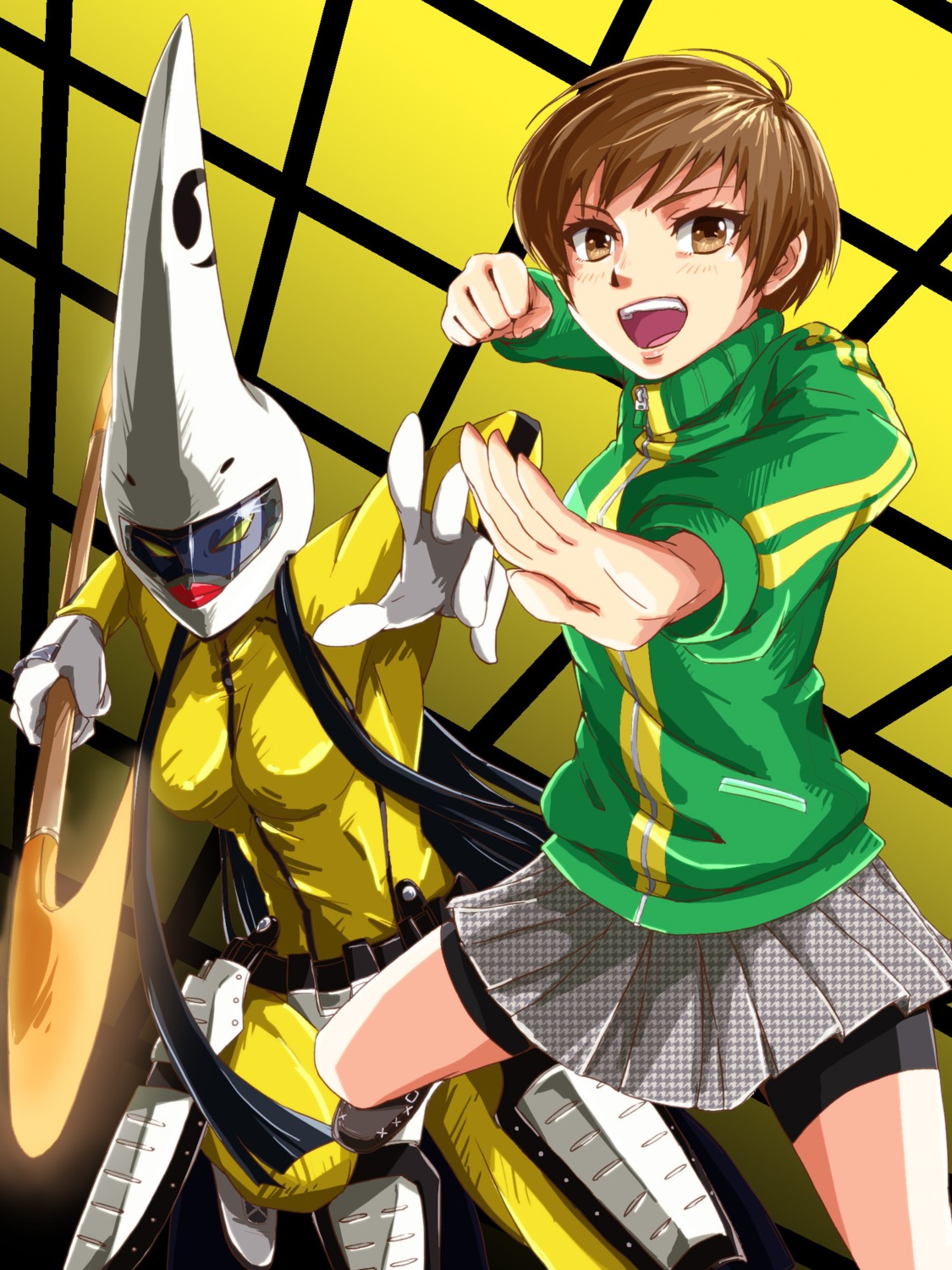 bike_shorts, gamamasa, megaten, persona, persona_4, satonaka_chie