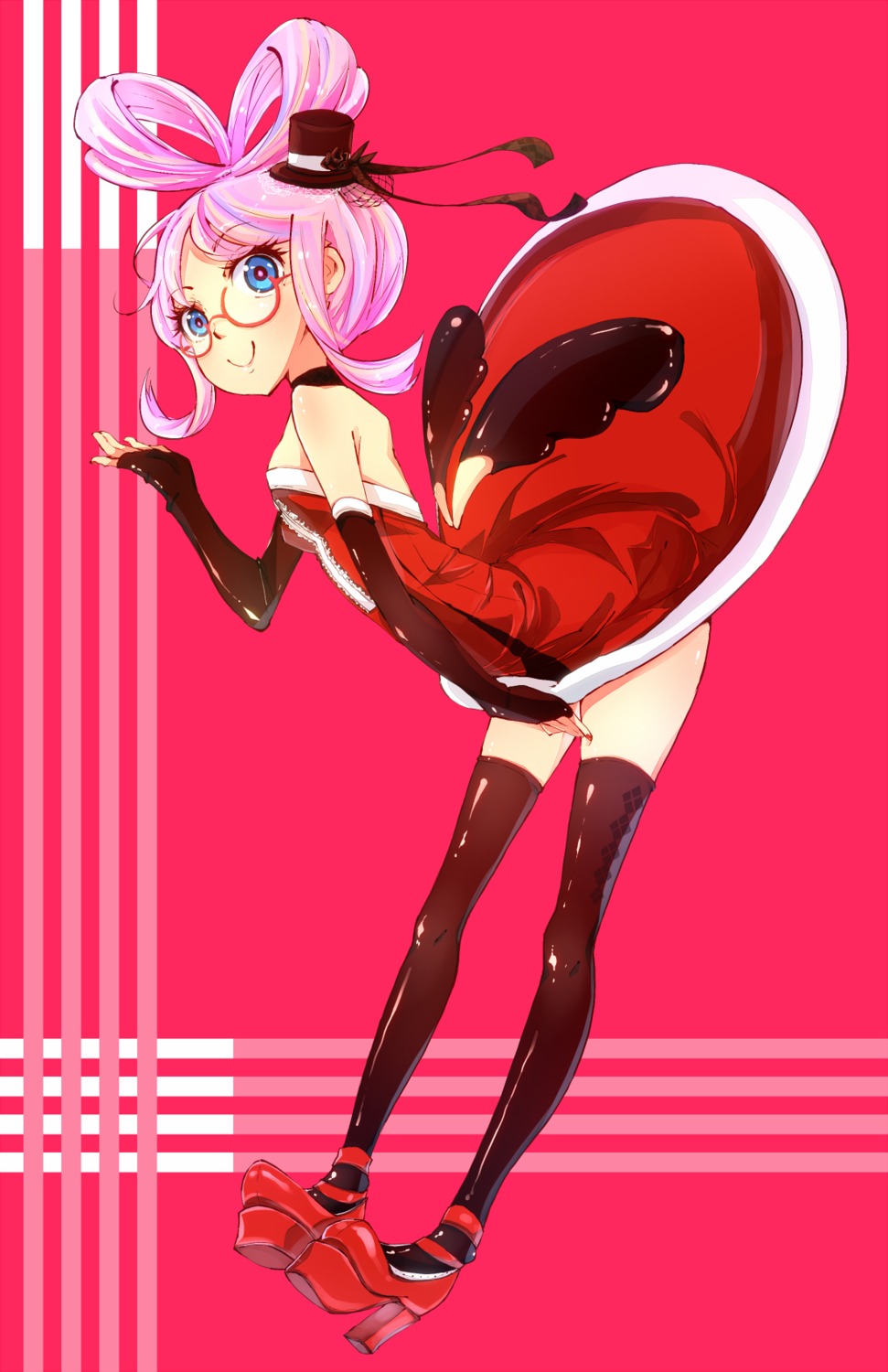 hato_haru, megane, thighhighs