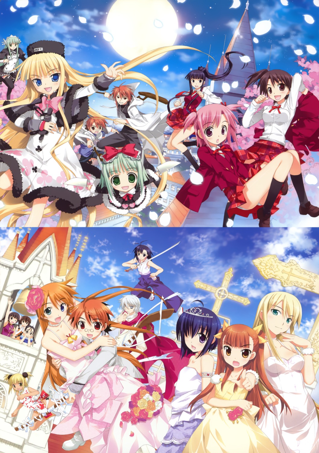 chachazero, dress, evangeline_athanasia_katherine_mcdowell, fujima_takuya, kagurazaka_asuna, karakuri_chachamaru, mahou_sensei_negima, negi_springfield