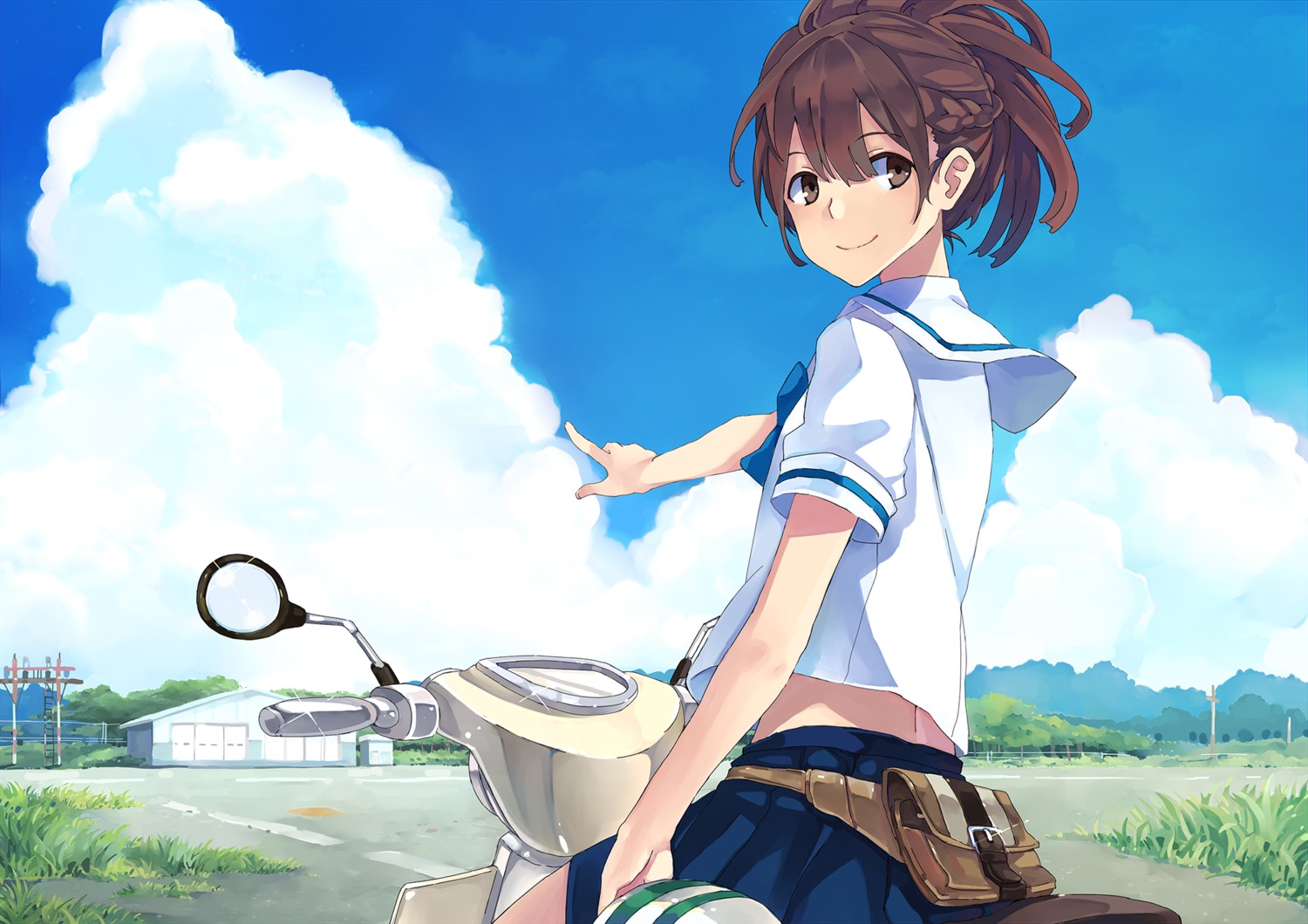 hao_(patinnko), robotics;notes, seifuku, senomiya_akiho