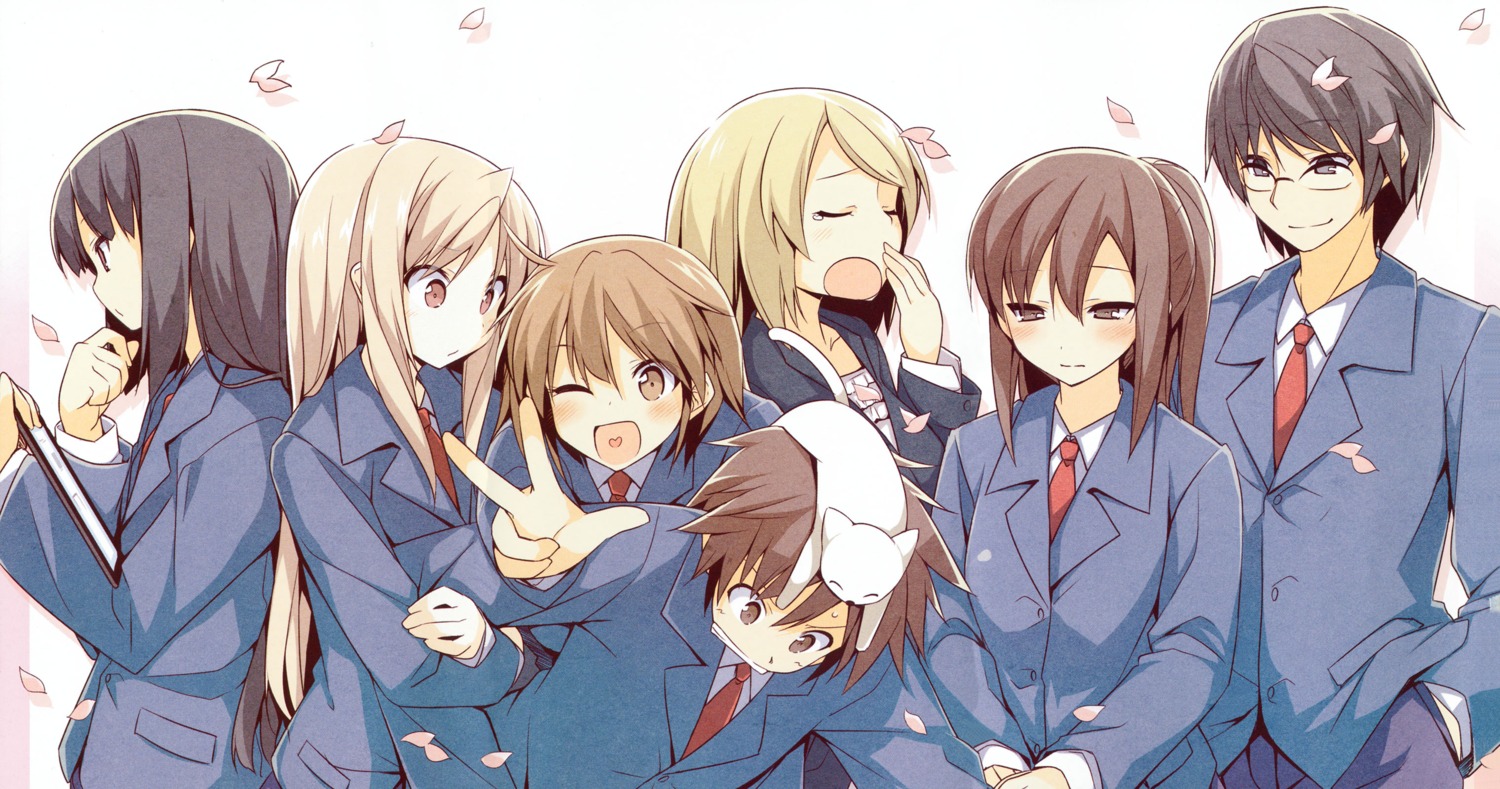 akasaka_ryounosuke, aoyama_nanami, kamiigusa_misaki, kanda_sorata, megane, mitaka_jin, mizoguchi_keiji, neko