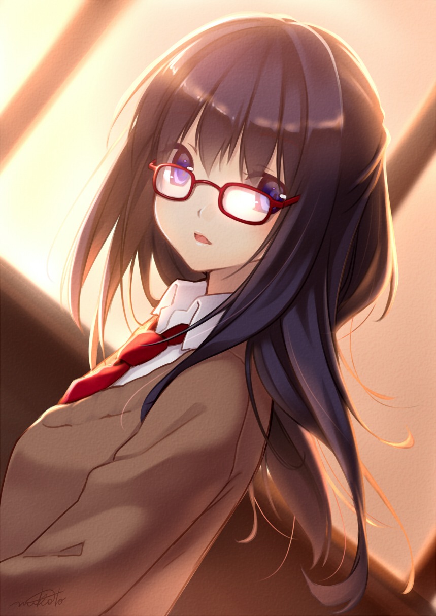 megane, nana_mikoto, seifuku