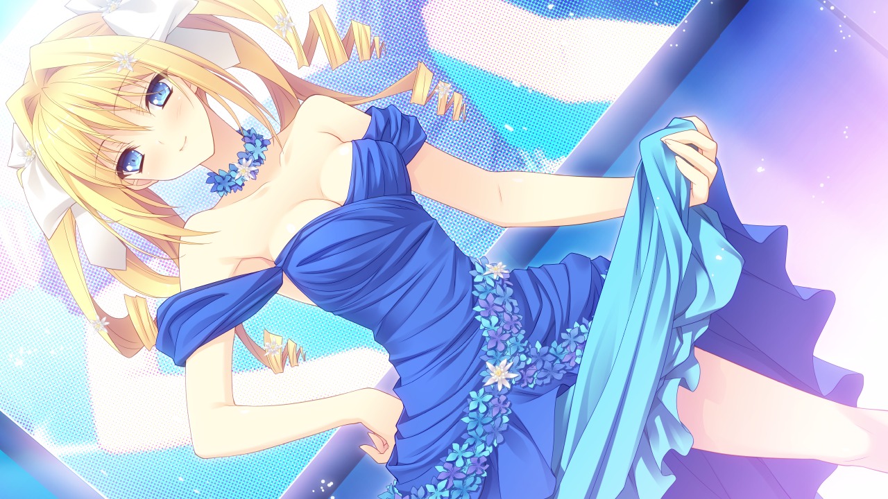 cleavage, dress, game_cg, navel, suzuhira_hiro, tsuki_ni_yorisou_otome_no_sahou, ursule_fleur_jeanmarie