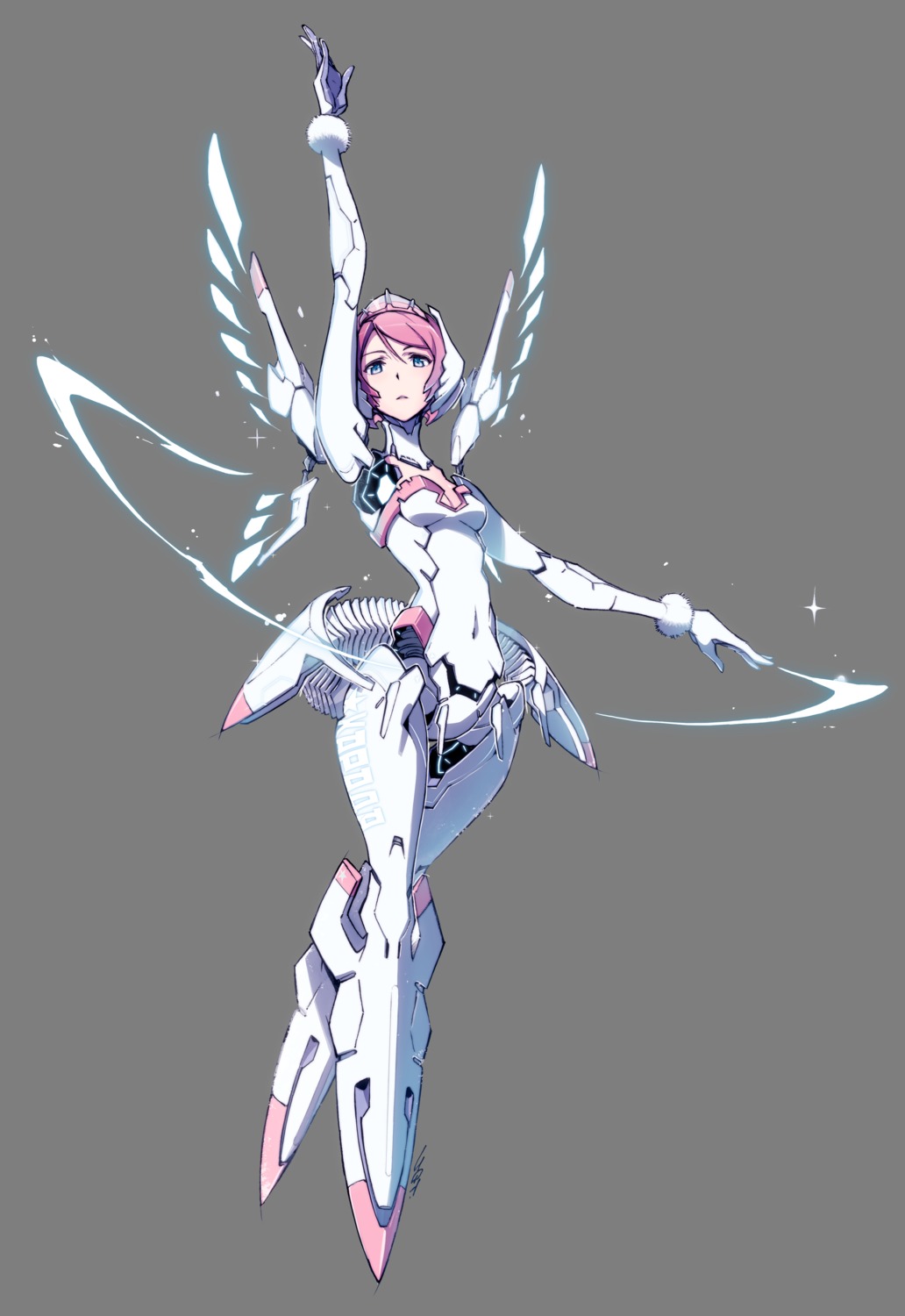 alisa_boskonovich, bodysuit, cleavage, koyama_shigeto, mecha_musume, namco, tekken, tekken_tag_tournament_2, transparent_png, wings