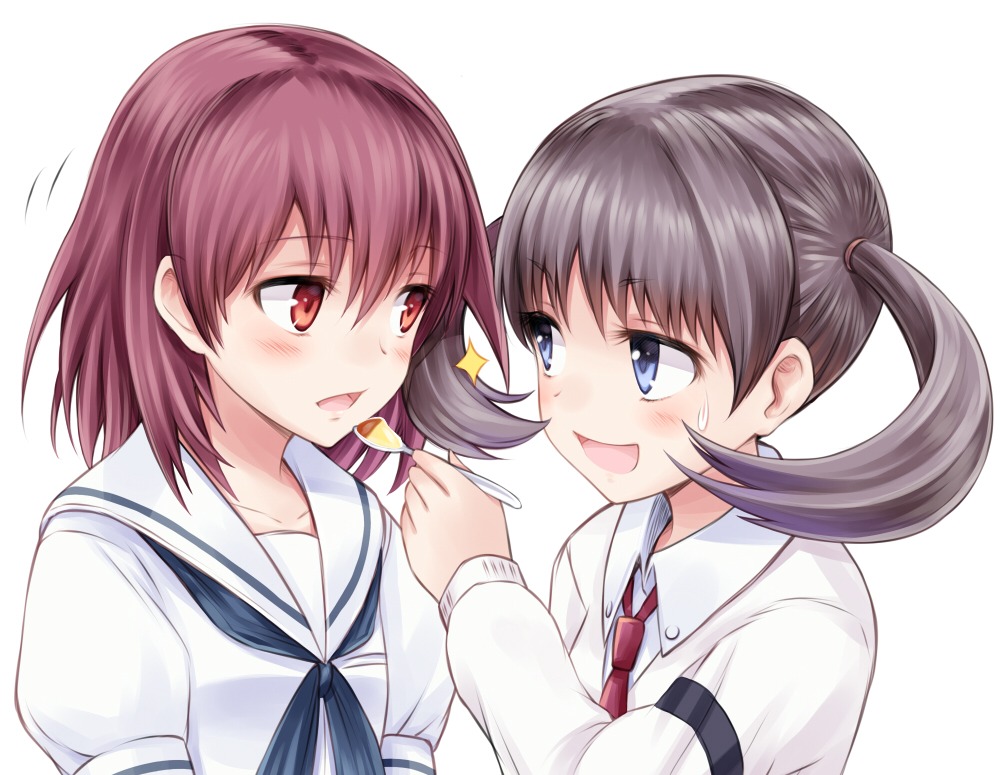 hanada_kirame, miyanaga_teru, saki, seifuku, suzushiro_yukari