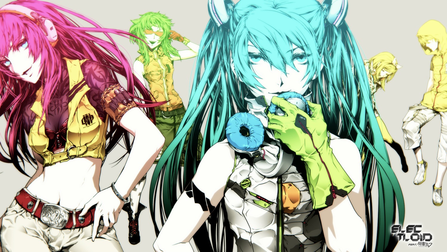 gumi, hatsune_miku, headphones, kagamine_len, kagamine_rin, megurine_luka, nagimiso, vocaloid