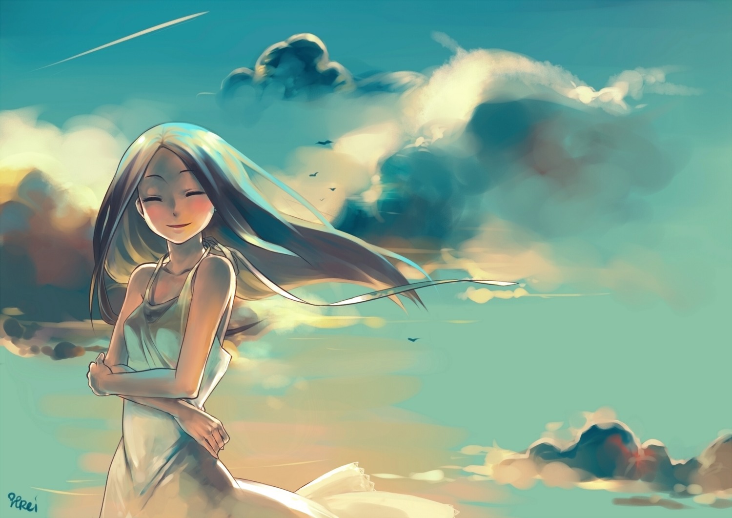 dress, ju_rei, landscape