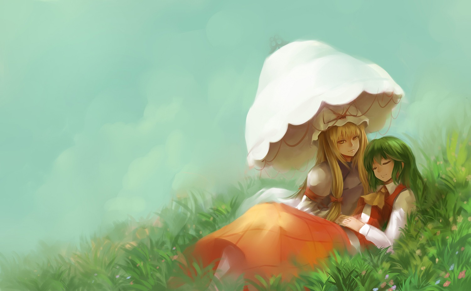 dress, jian_zi, kazami_yuuka, touhou, yakumo_yukari