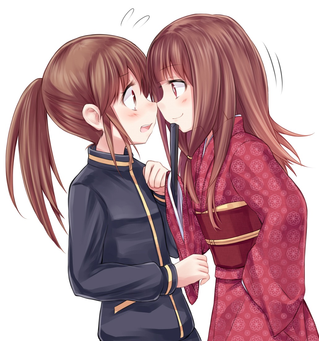 mihirogi_uta, saki, suzushiro_yukari, takakamo_shizuno, yukata