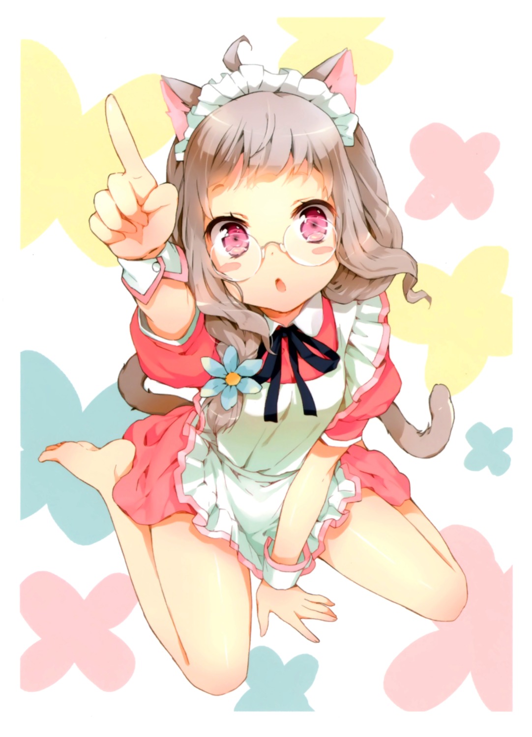 animal_ears, cuteg, kono_naka_ni_hitori_imouto_ga_iru!, maid, megane, nekomimi, sagara_mei, tail