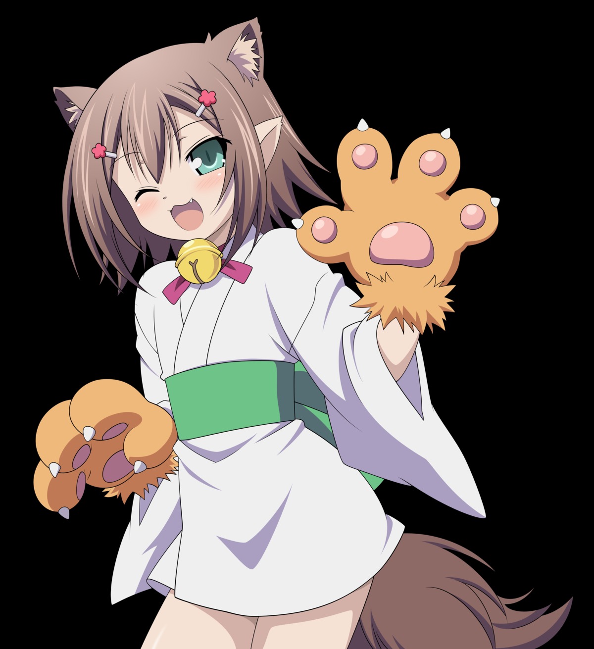 animal_ears, baka_to_test_to_shoukanjuu, kinoshita_hideyoshi, tail, trap, vector_trace