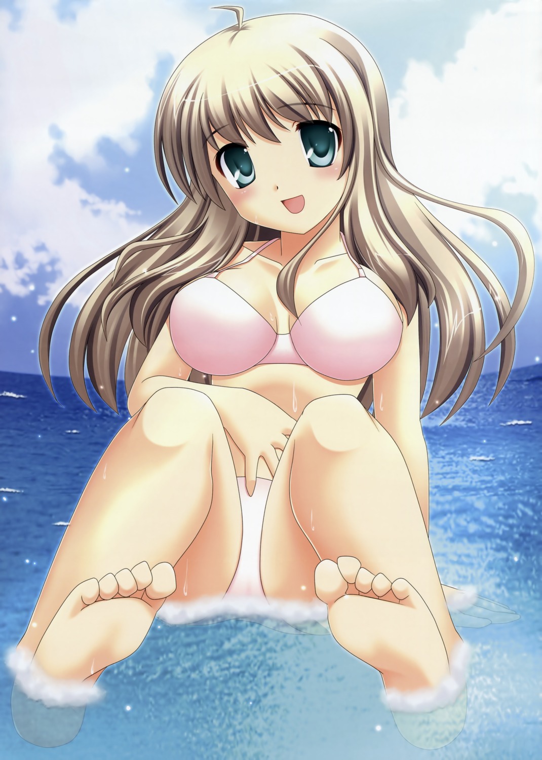 bikini, cleavage, feet, fixed, inuzumi_masaki, loversoul, misaki_haruna, step_x_steady, swimsuits, wet
