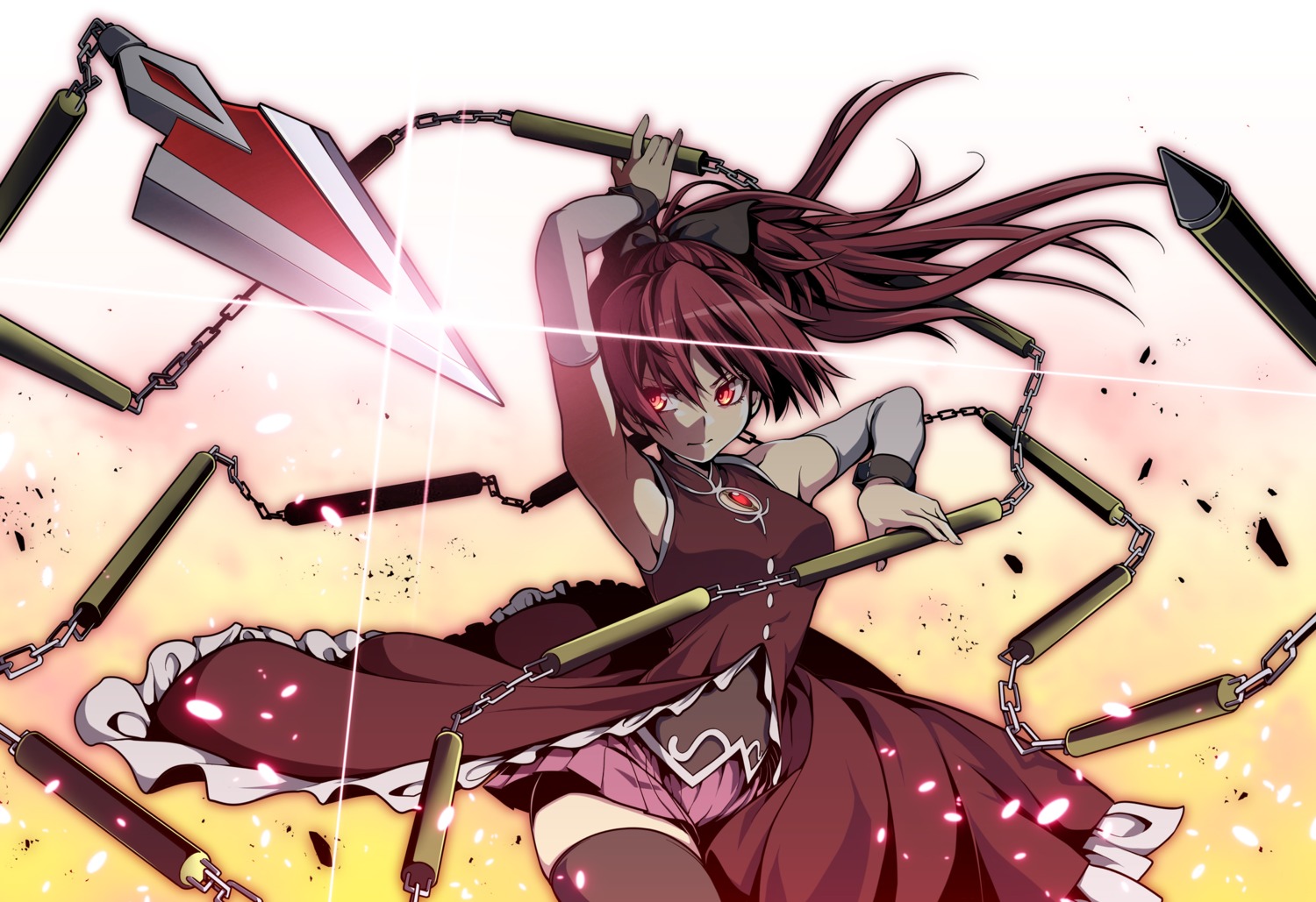 mahou_shoujo_madoka_magica, sakura_kyouko, thighhighs, uousa