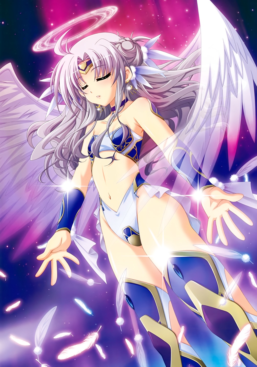 angel, aquarian_age, higa_yukari, thighhighs, wings