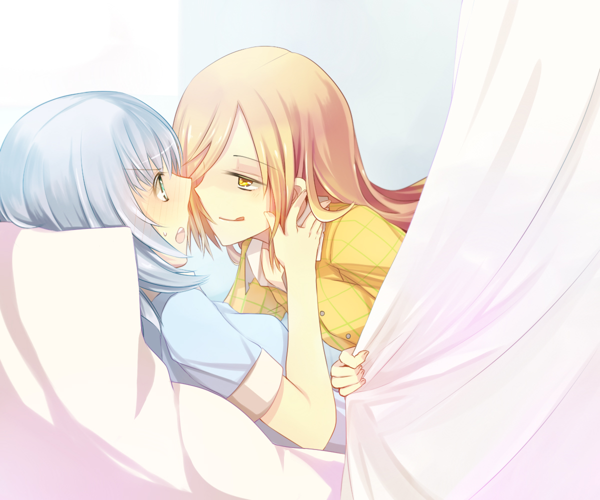 binboda_momiji, binbougami_ga!, hinagi, pajama, sakura_ichiko, yuri