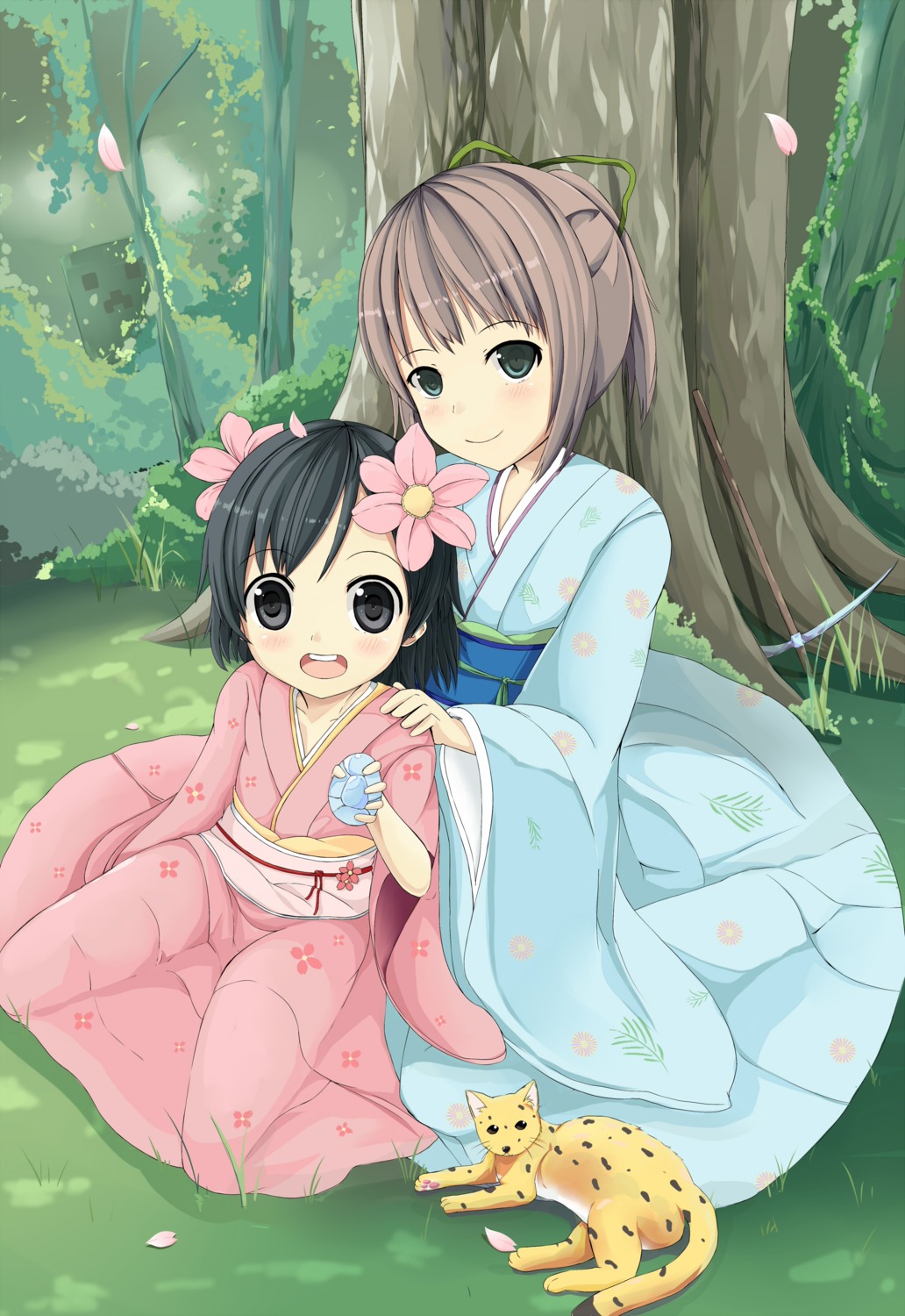 japanese_clothes, kimono, minecraft, sakuraba_hikaru