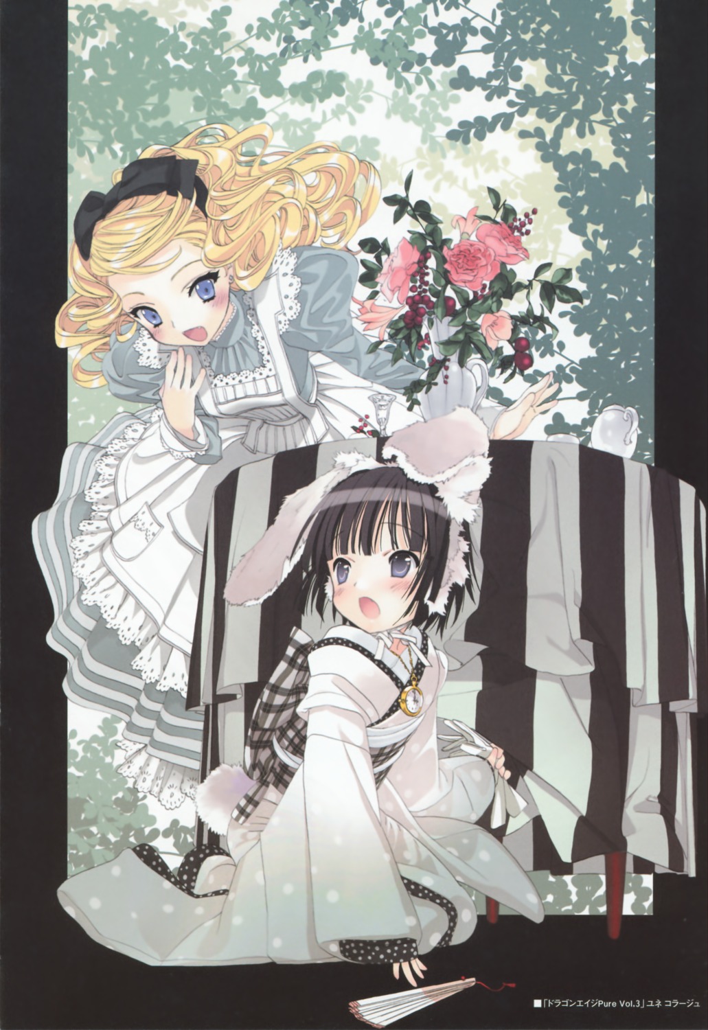 alice_blanche, animal_ears, bunny_ears, ikoku_meiro_no_croisee, kimono, lolita_fashion, takeda_hinata, yune